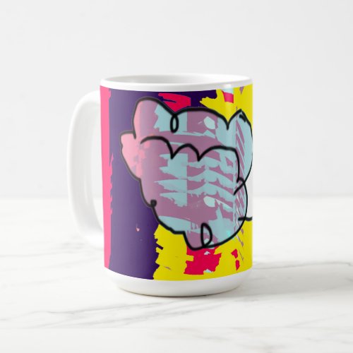 Cotton candy art coffee mug