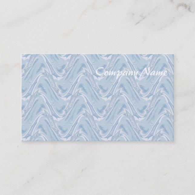Cotton Candy Blue Abstract Business Card (Front)
