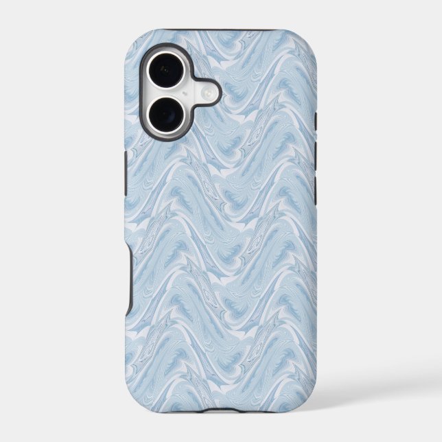 Cotton Candy Blue Abstract Iphone Case (Back)