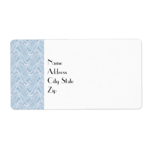 Cotton Candy Blue Abstract Label