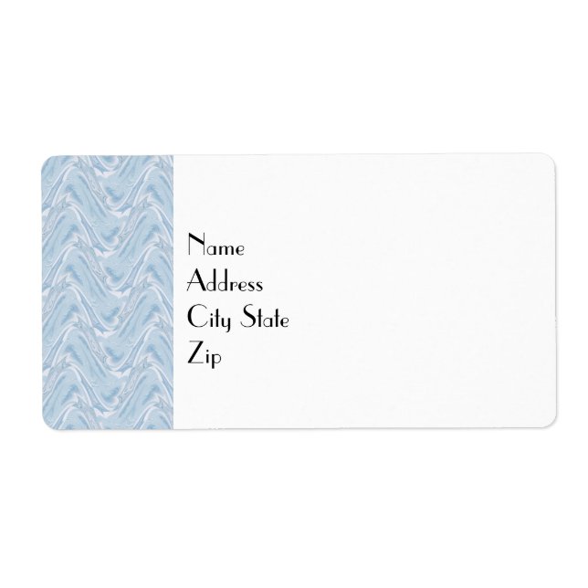 Cotton Candy Blue Abstract Label (Front)