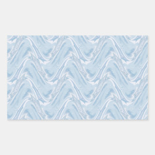 Cotton Candy Blue Abstract Rectangular Sticker
