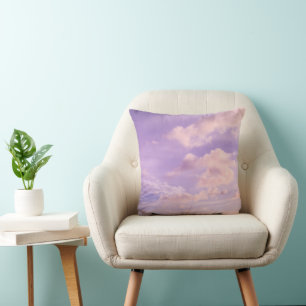 Cotton Candy Caribbean Clouds 1 Throw Pillow