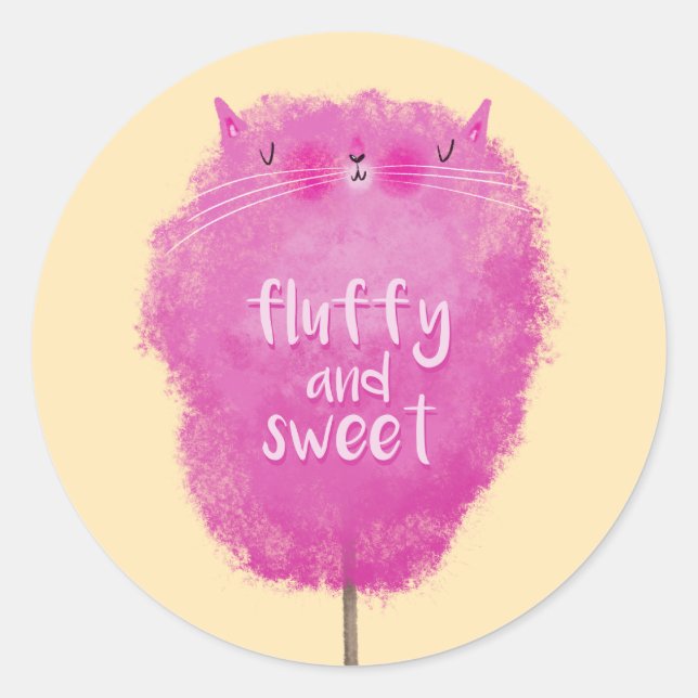 Cotton Candy Cat Sticker (Front)