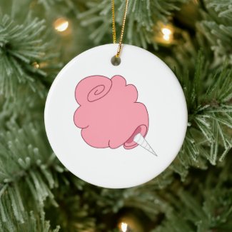 Cotton Candy Ceramic Ornament
