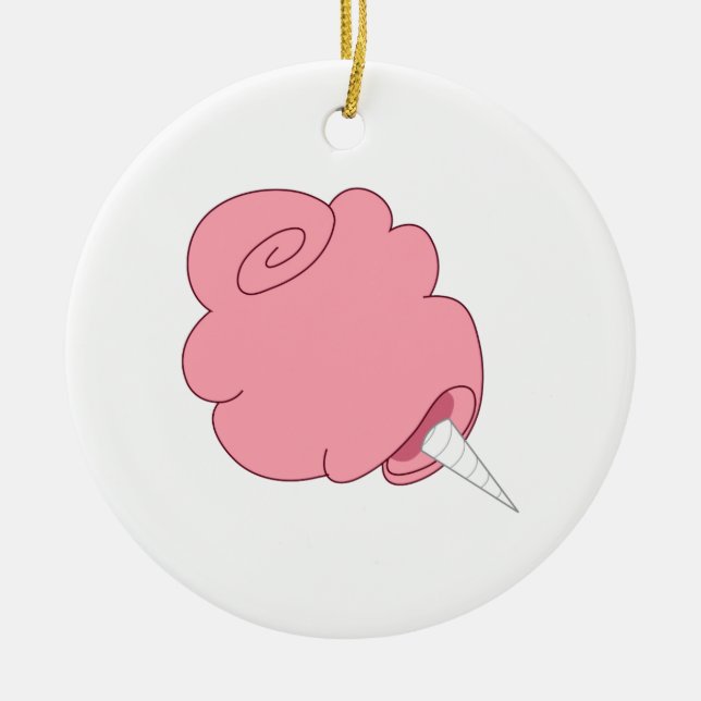 Cotton Candy Ceramic Ornament (Front)