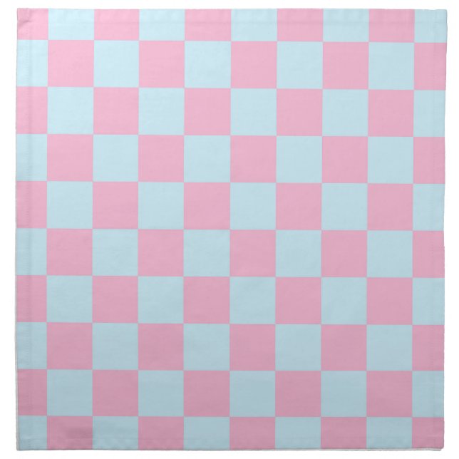 Cotton Candy Checkerboard Cloth Napkin (Front)