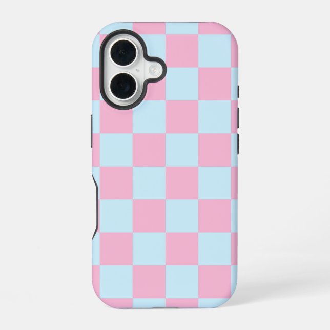 Cotton Candy Checkerboard Iphone Case (Back)
