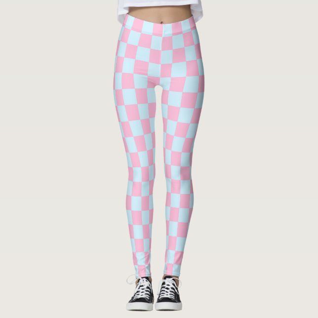 Cotton Candy Checkerboard Leggings (Front)