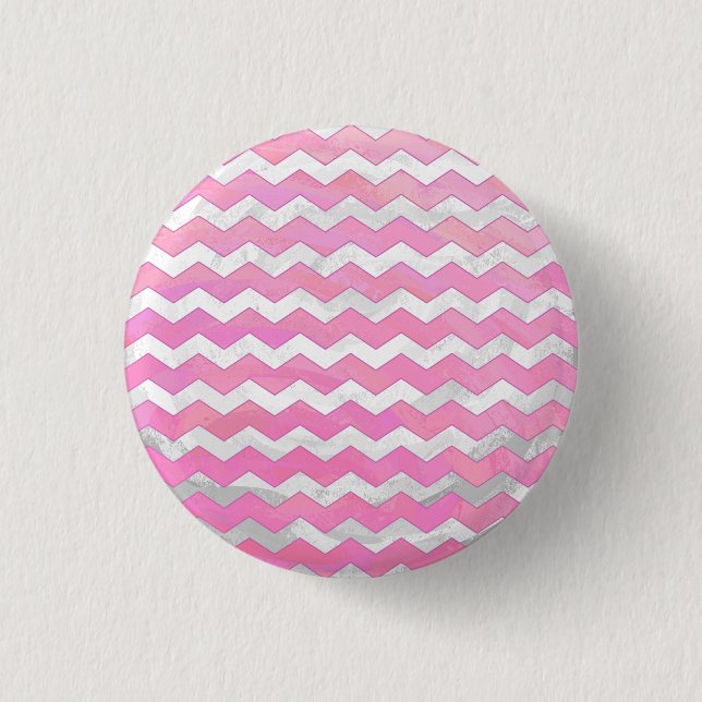 Cotton Candy Chevon Pattern Button (Front)