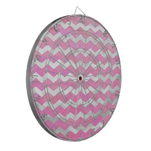 Cotton Candy Chevon Pattern Dartboard With Darts