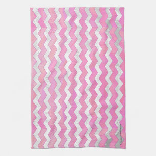 Cotton Candy Chevon Pattern Towel