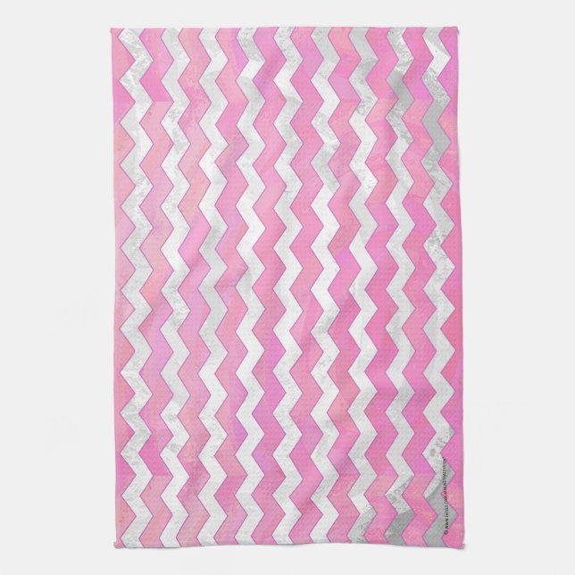 Cotton Candy Chevon Pattern Towel (Vertical)