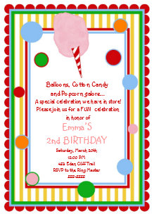 cotton candy invitations zazzle