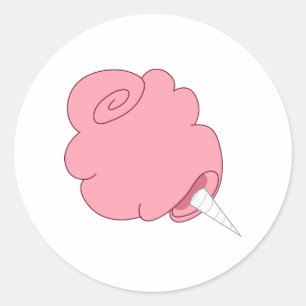 Cotton Candy Classic Round Sticker