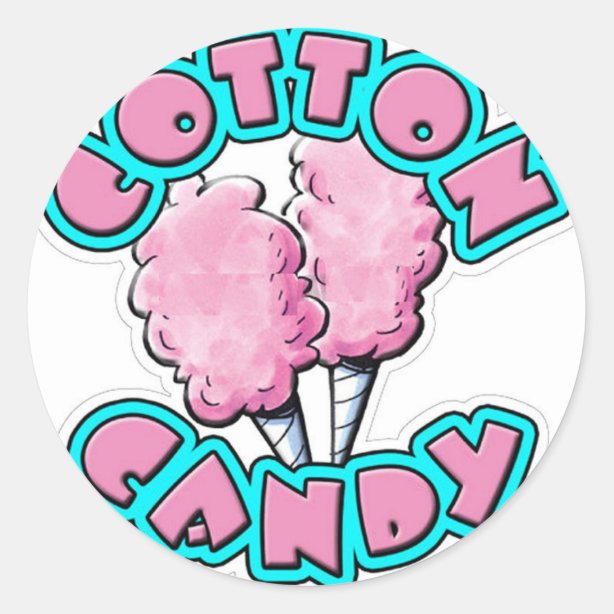Cotton Candy Round Stickers Zazzle