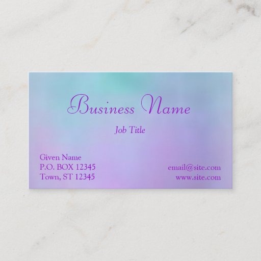 Customizable Cotton Candy Clouds Business Card