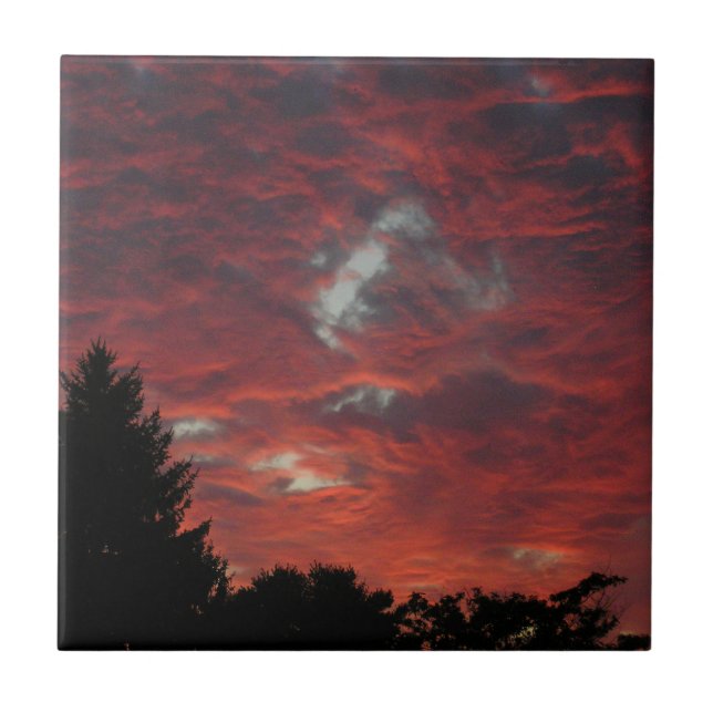 Cotton Candy Clouds! Ceramic Tile (Front)