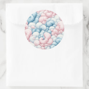 Cotton Candy Clouds Classic Round Sticker