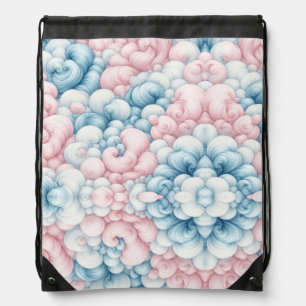 Cotton Candy Clouds Drawstring Bag