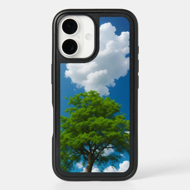 Cotton candy clouds in sunny sunlight otterbox iPhone case (Back)