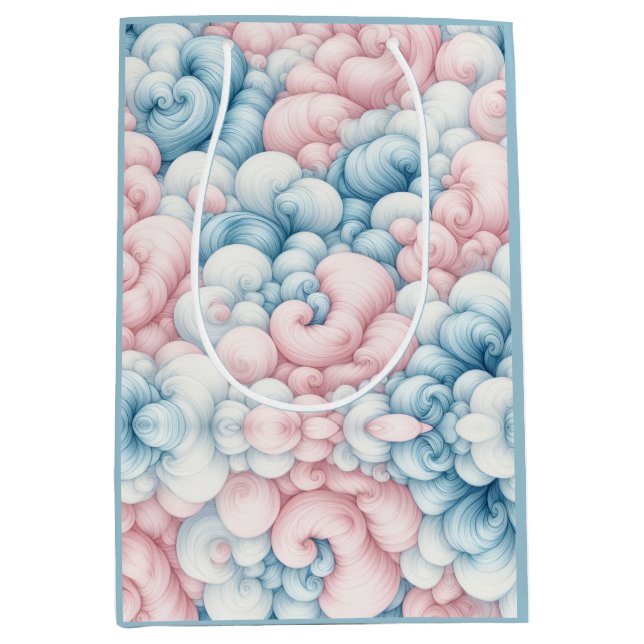 Cotton Candy Clouds Medium Gift Bag (Front)