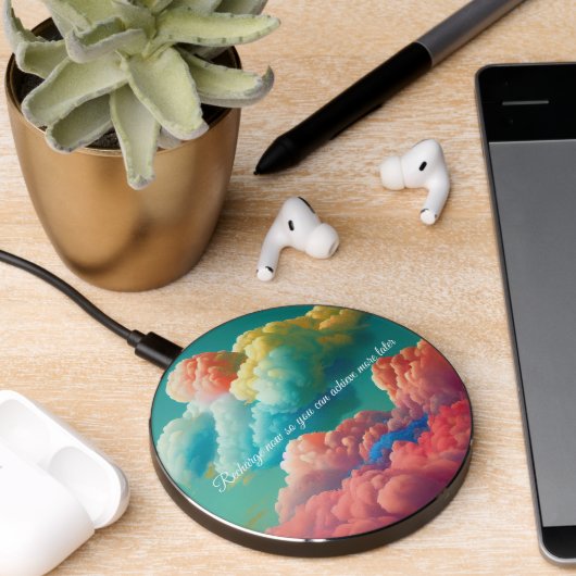 Cotton Candy Clouds Personalized Phone Charger (Desk 2)