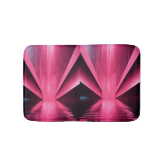 Cotton Candy Clouds: Pink Bath Mat" "Blush Bloom:  Mat