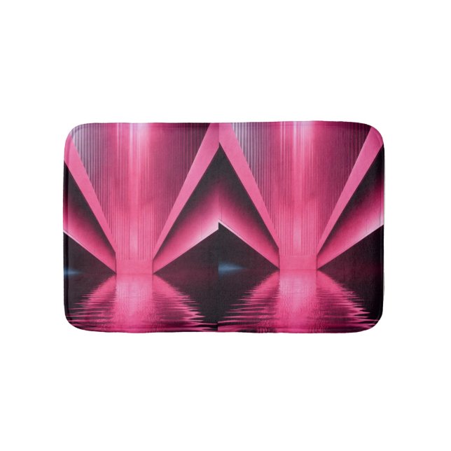 Cotton Candy Clouds: Pink Bath Mat" "Blush Bloom:  Mat (Front)