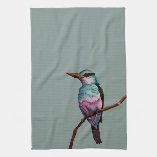 Cotton Candy Color Bird Painting Kitchen Towel