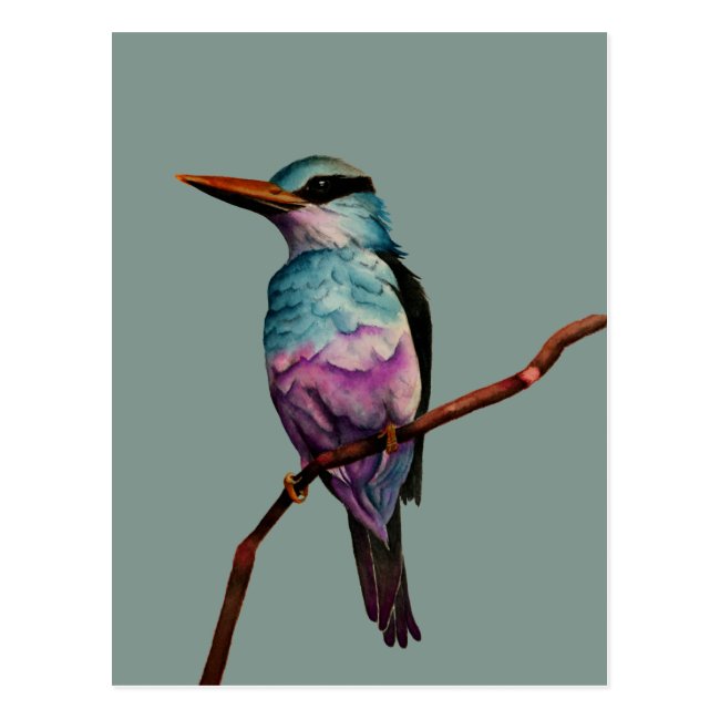 Cotton Candy Color Bird Painting