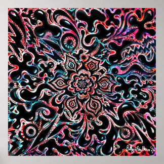 Cotton Candy Colored Print, Standard Semi-Gloss Poster