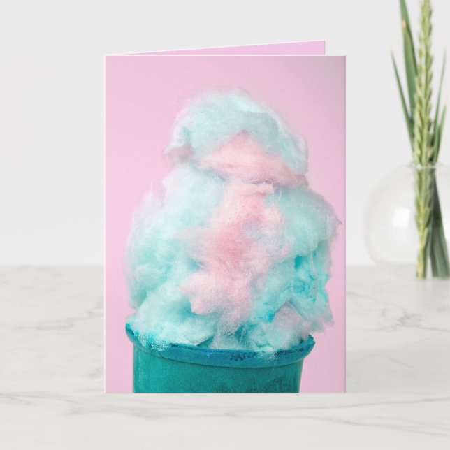 Cotton Candy cone birthday Card (Front)