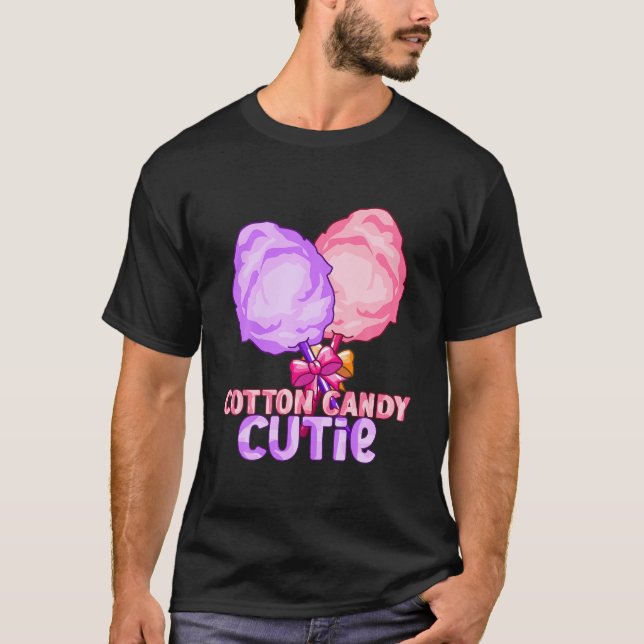 Cotton Candy Cutie Funny Lazy Halloween Costume T-Shirt (Front)