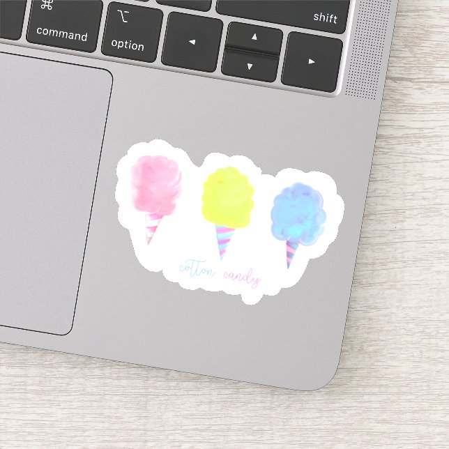 Cotton Candy, Dessert, Treats, Pink cotton candy, Sticker (Detail)