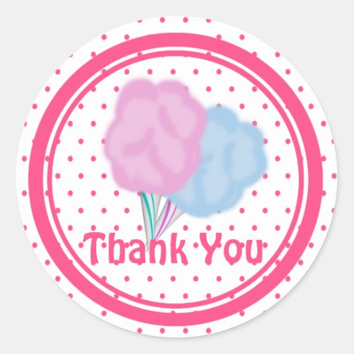 Cotton Candy Dots Classic Round Sticker