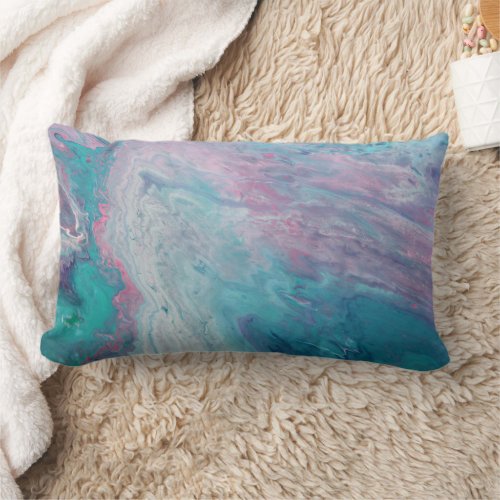 Cotton Candy Dreams Fluid Art Pillow