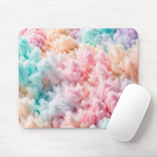 Cotton Candy Fluff Mouse Pad (With Mouse)