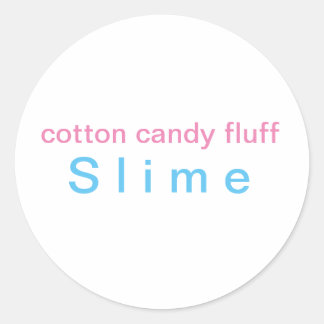 cotton candy fluff Slime Classic Round Sticker