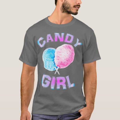 Cotton Candy Girl Cute Fun Girls Juniors Women Age T_Shirt