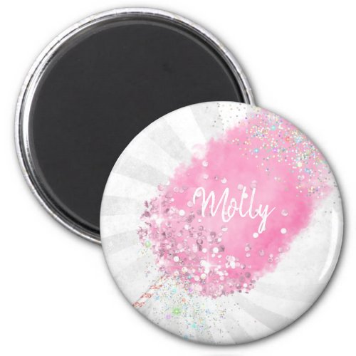 Cotton candy glitter cute pink girly  magnet
