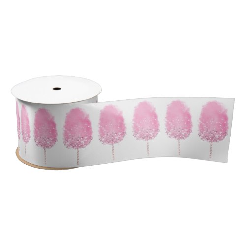 Cotton candy glitter cute pink girly  satin ribbon