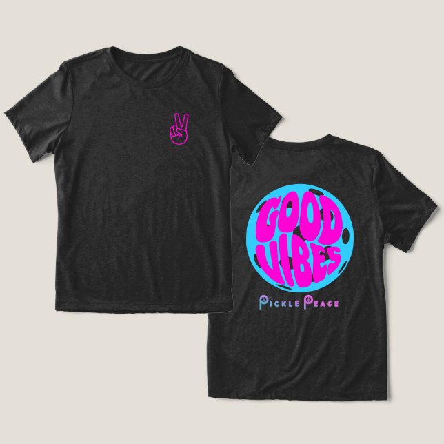 cotton candy good vibes Tri-Blend shirt (Design Front & Back)