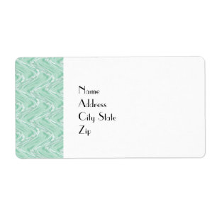Cotton Candy Green Abstract Label