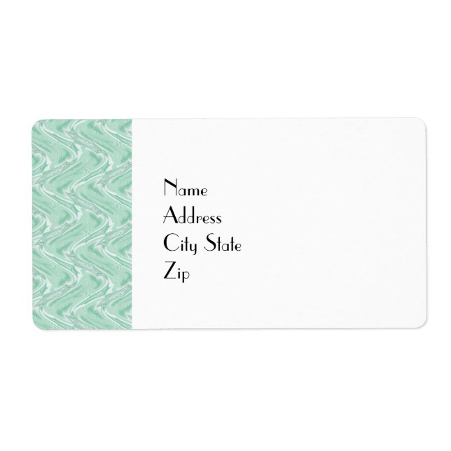 Cotton Candy Green Abstract Label (Front)