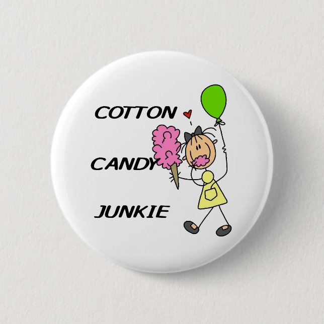 Cotton Candy Junkie Button (Front)
