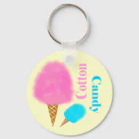 Cotton Candy Purple Pink Glitter Initial Keychain Name 