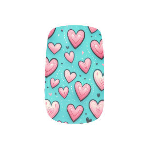 Cotton Candy Love Minx Nail Art