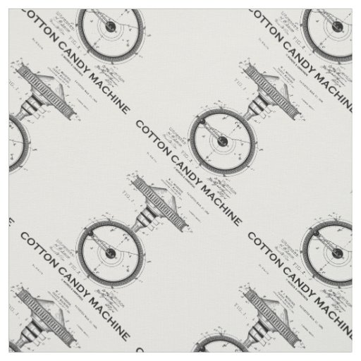 Cotton Candy Machine US Patent Diagram Fabric