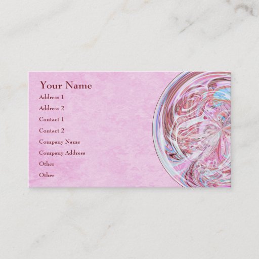 Customizable Cotton Candy Mandala Business Card
